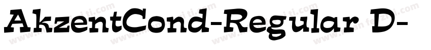 AkzentCond-Regular D字体转换